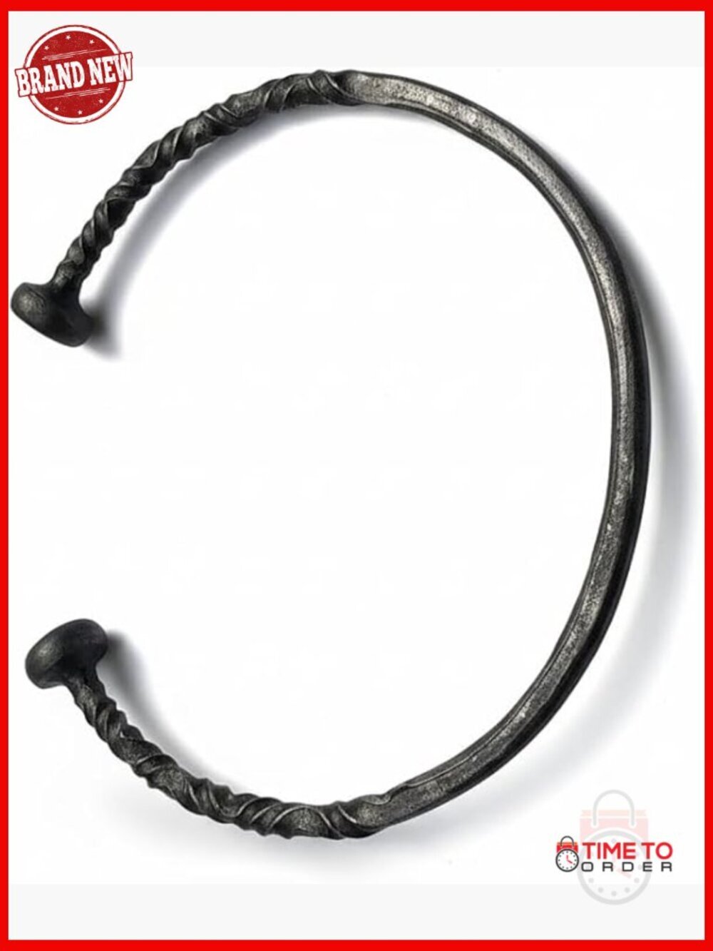 Hand Forged Iron Viking Torc Necklace Celtic Jewelry Pagan Warrior Torque